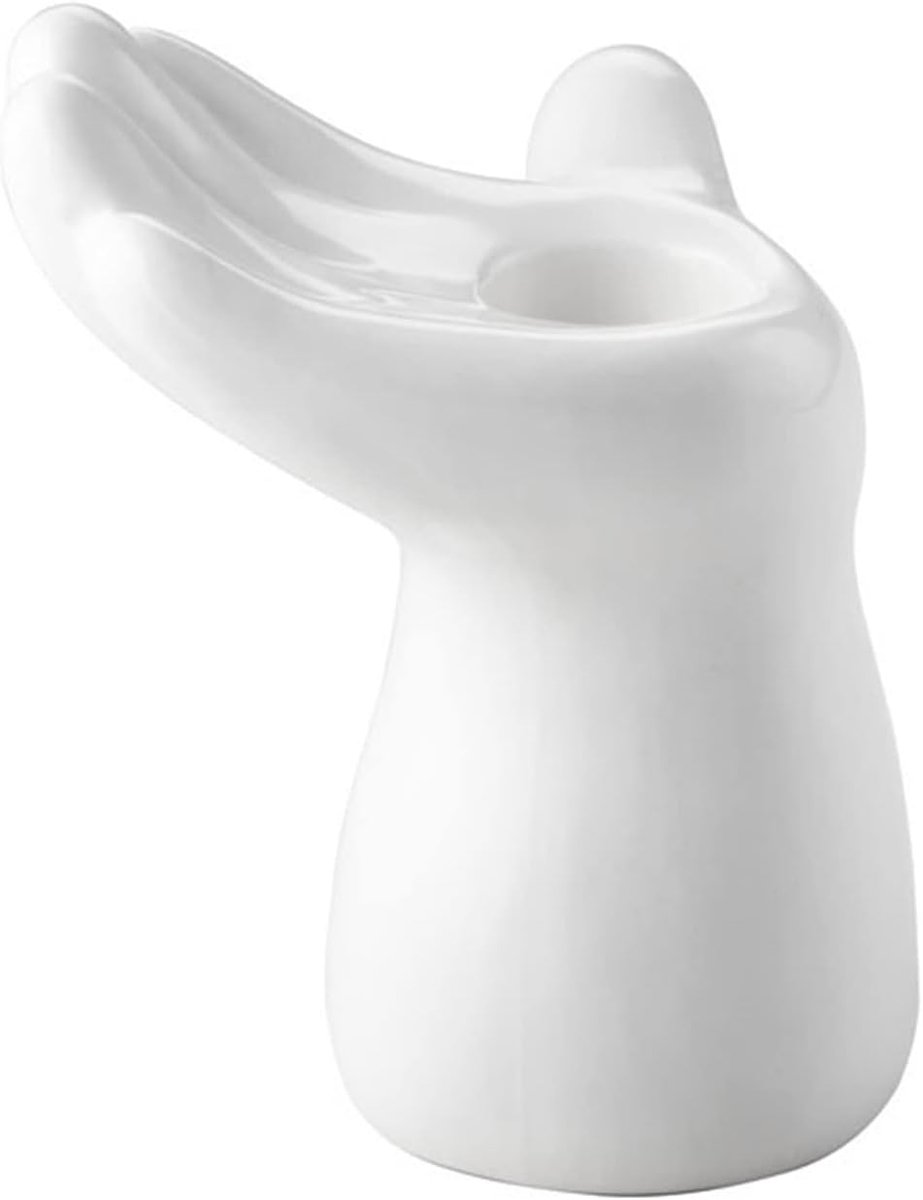 Keramische Kandelaar - Arm Decoratie - Sfeervol Huis - Handgemaakt Ontwerp - Diverse Maten - Wit