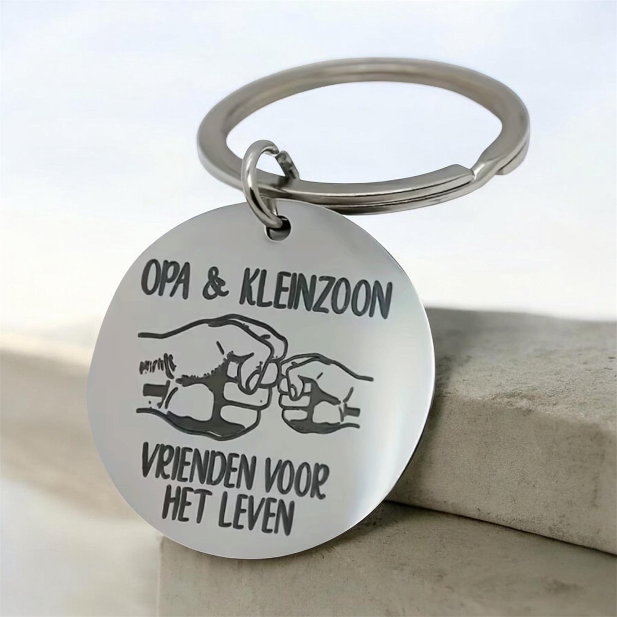 Sleutelhanger Opa & Kleinzoon ( 5.5 X 3 cm)