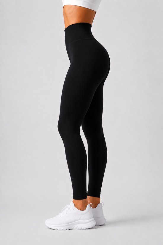 SparkNine Serenafit sportlegging - S - zwart - hoge taille - zacht & comfortabel materiaal - tweede huid - stretch - buikcontrole — afbeelding 2