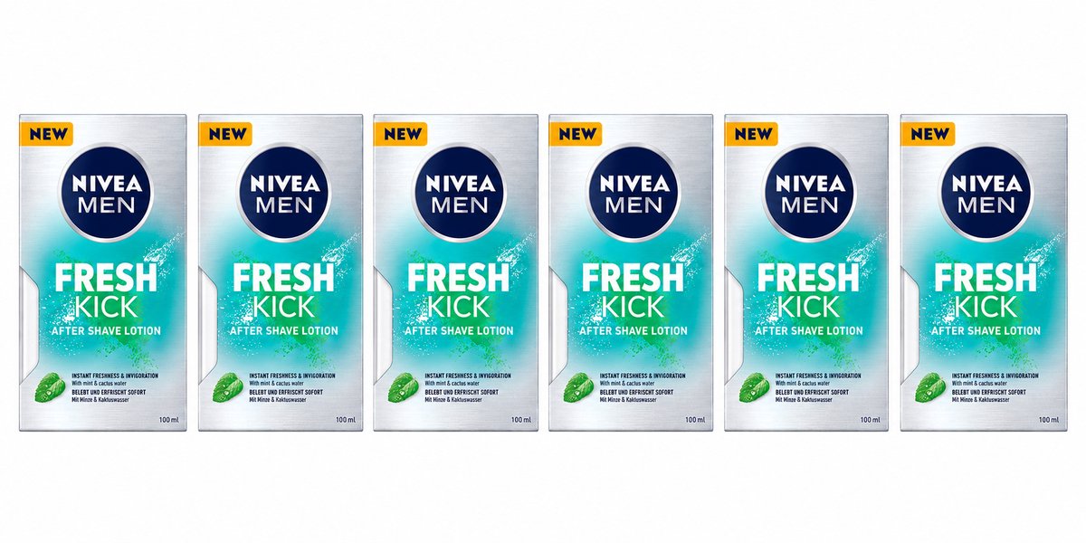 NIVEA MEN Fresh Kick Verfrissende Aftershave 100ml x 6 stuks
