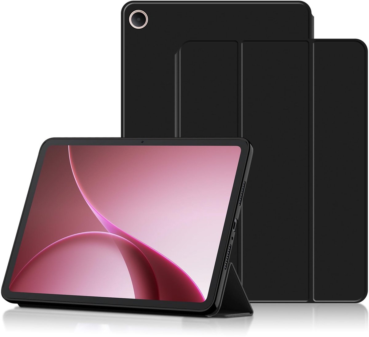 Dailygoods- Hoes OnePlus Pad Go 2 12,1 inch - Ultradun - PU-leer - Drievoudig opvouwbare standaard - Automatische slaap-/waakfunctie - Lichtgewicht - Tablethoes