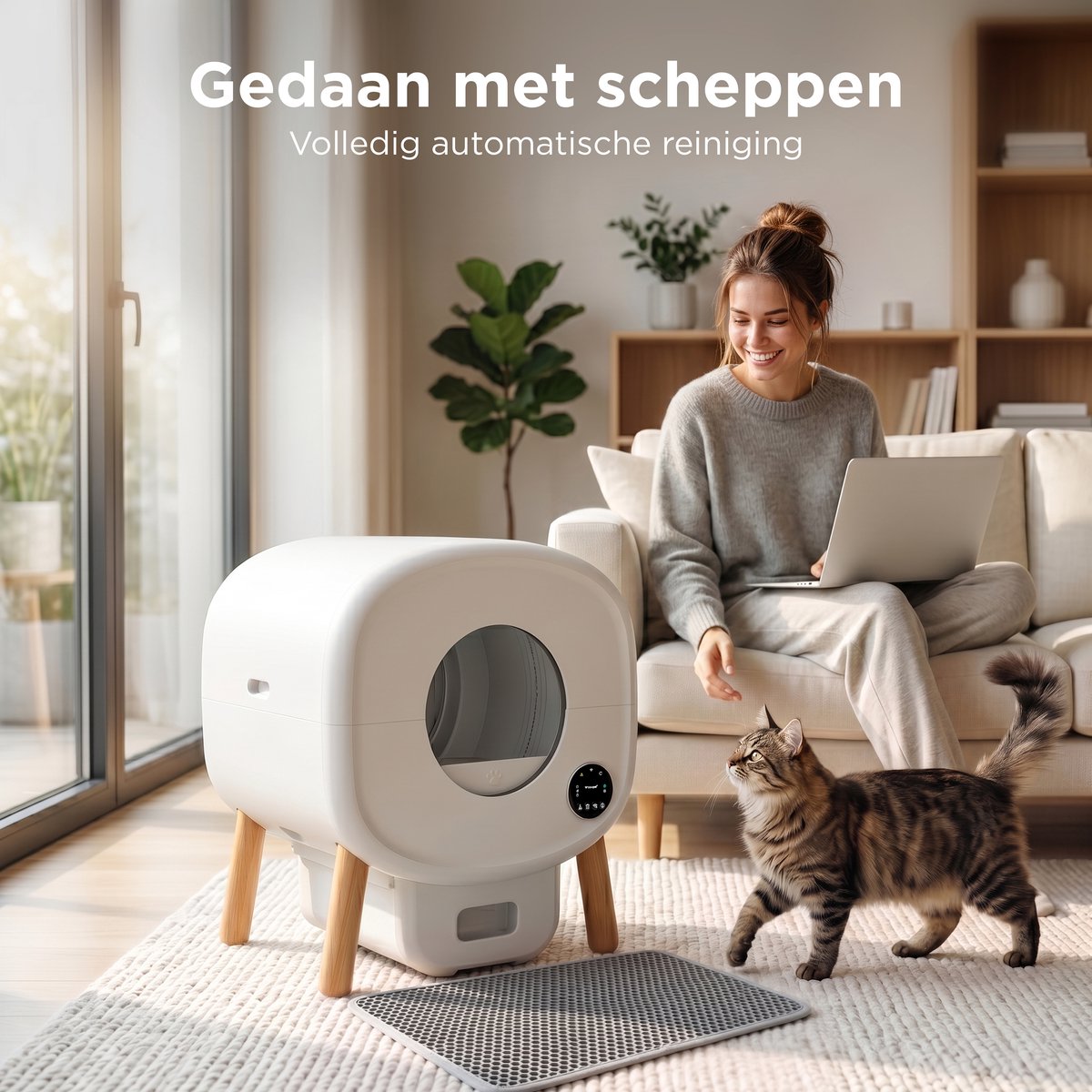 TrevoPet Neo - Automatische Kattenbak met App - Wit thumbnail 2