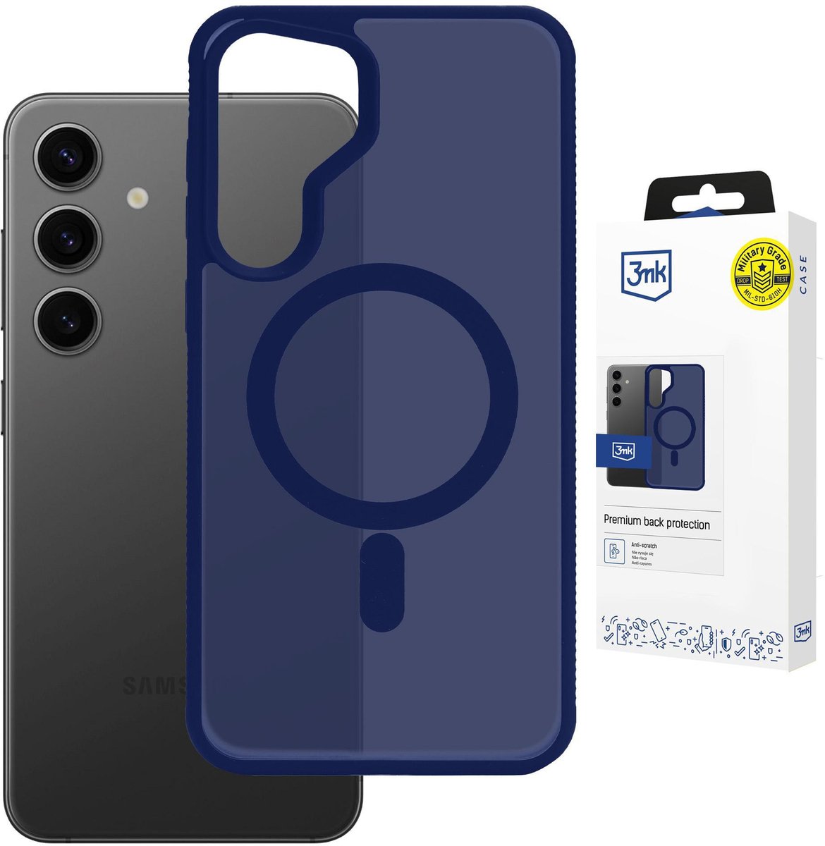 3Mk Smoke Magcase Voor Samsung Galaxy S24 Hoesje Met Magnetische Bescherming Voor Telefoon