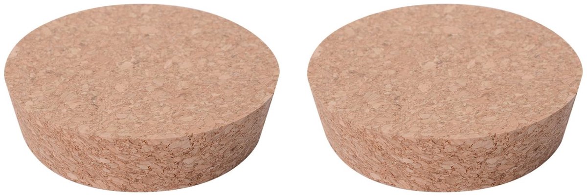 Dailygoods- Kurken Taps Toelopend - 2 Stuks - Natuurlijke Kurk - Vervangende Stoppen - Voor Wijnfles - Afmetingen 91 x 85 x 20 mm - Flesstopper