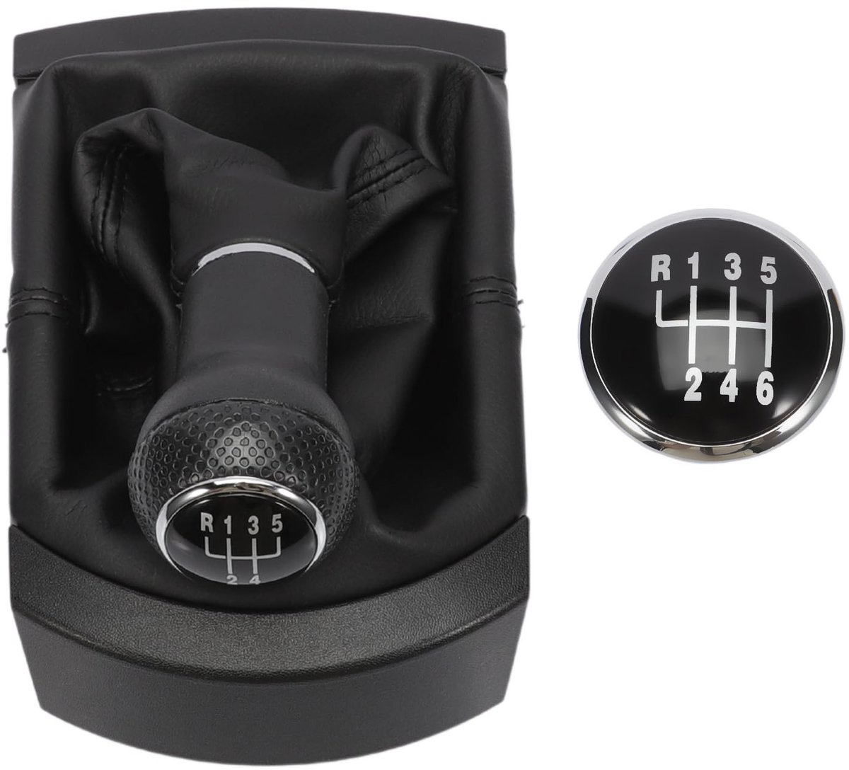 Dailygoods- Versnellingspookknop 5/6 versnellingen - Reserveknop - Schakelbord - Compatibel met Seat Ibiza 2002-2010 - Inclusief diagramplaat - Hoogwaardige kwaliteit - Schakelknop