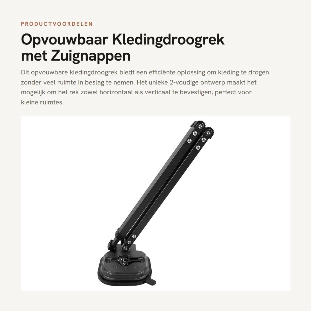 Dailygoods- Kledingdroogrek Ruimtebesparend - Opvouwbaar - Intrekbaar - Wandgemonteerd - 10 Haken - Geschikt voor Balkon/Badkamer - Kledinghanger