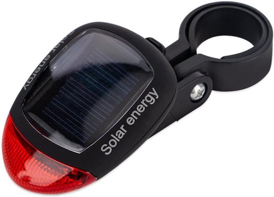 Zonne Fiets Achterlicht - LED Knipperlamp - Veilig Fietsen - Energiebesparend - 22-30mm - Zwart — afbeelding 5