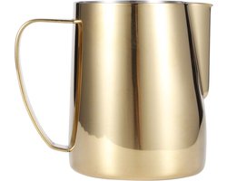 Koffiekan Latte Art - Opschuimbeker Melk - Barista Thuis Gebruik - Eagle Wateruitlaat - 600 ml - Goud