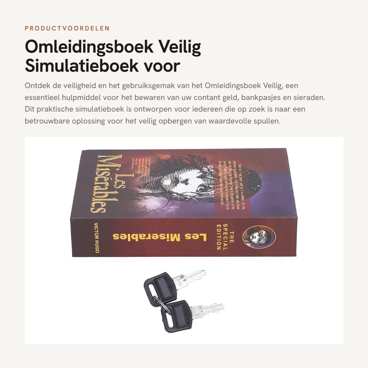 Dailygoods- Omleidingsboek Veilig - Simulatieboek - Sleutel voor Contant Geld - Muntgeld - Bankpasjes - Sieraden - Spaarboekje