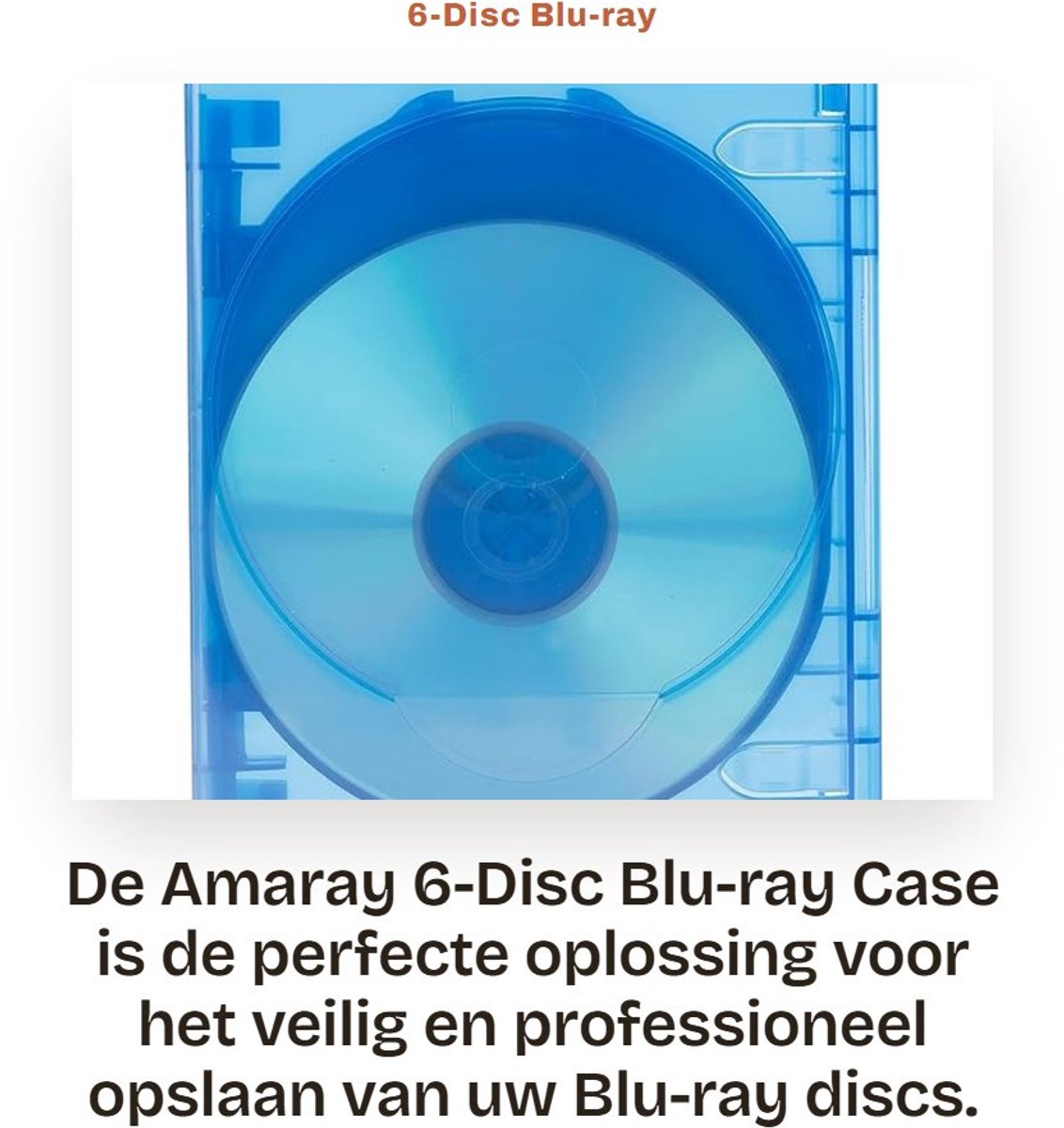 Dailygoods- Blu-ray Case 6 Disc - Duurzaam - Polypropyleen - Transparante Cover - 172 x 135 x 21 mm - Officiële Merk Behuizing - Filmdoos