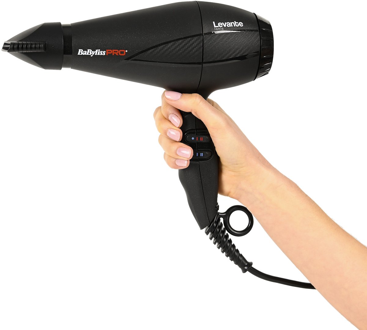 BabylissPRO Levante Föhn - 2100W AC motor - Ionische functie - 141 km/h - 2 blaasmonden - Professionele haardroger - BAB6950IE thumbnail 4