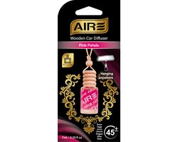 AIRE Autoparfum Luchtverfrisser PINK PETAL Perfume bottle/wood. Werkt ca. 45 dagen