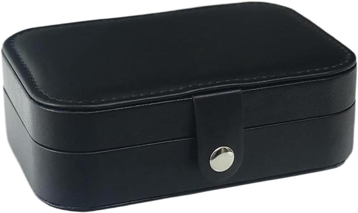 Sieradendoos Organizer - Juwelier Opberger - Reizen en Opslag - Dubbellaags Ontwerp - 16x11x5 cm - Zwart