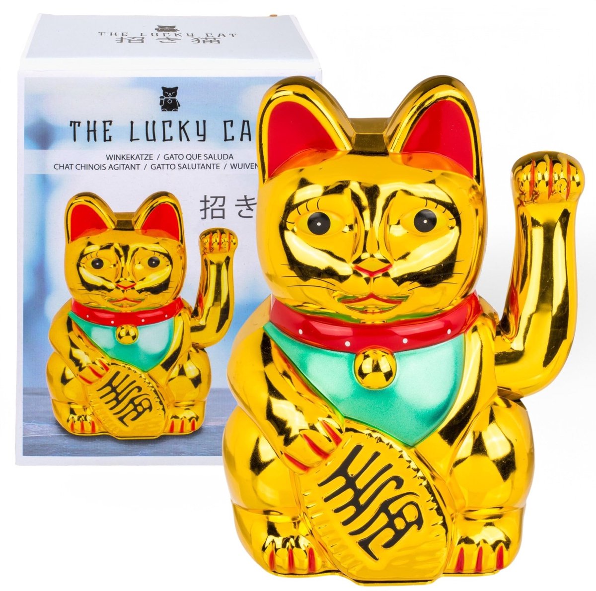 Dailygoods - Maneki Neko Gelukskat met Beweegbare Poot, Aziatische Decoratie