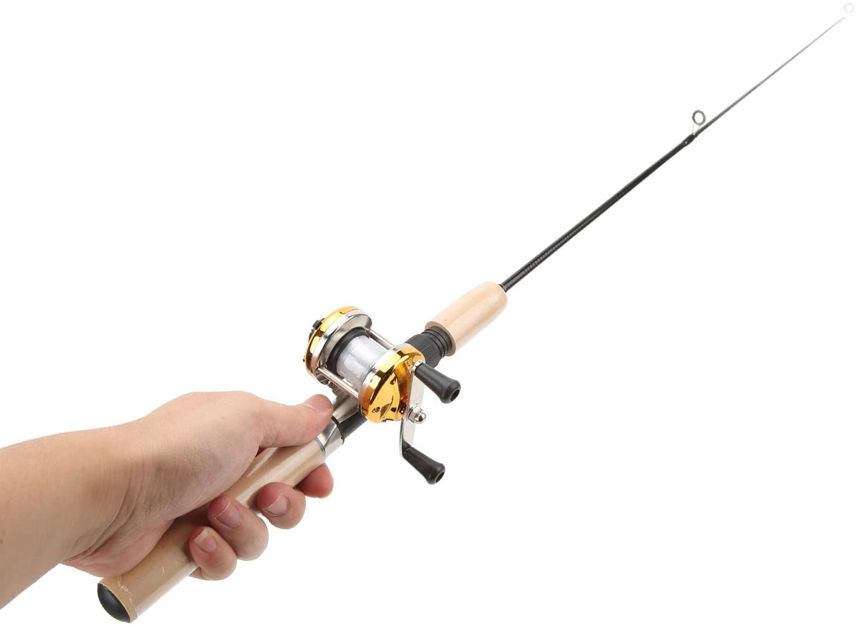 Dailygoods- IJsvisserijset 75cm - Vissengerei - Visspelden - Visspoel - Kunststof Bobber - Duurzaam Materiaal - Visgereedschap