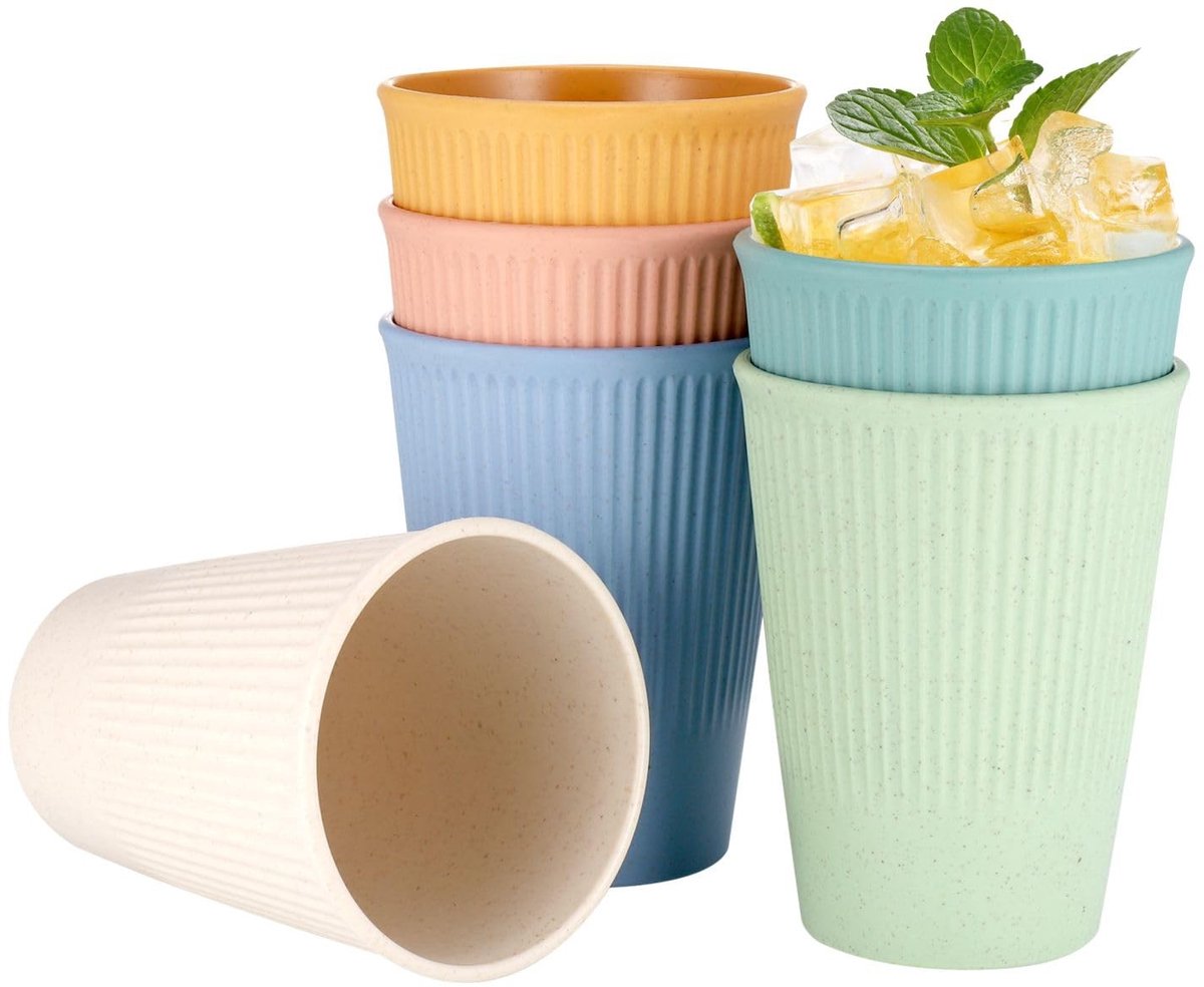 Dailygoods- Drinkbekers 300ml - Onbreekbare Bekers - Herbruikbare Plastic Bekers - Voedselveilig - 6 Kleuren - Ideaal voor Feesten