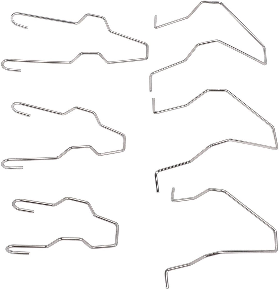 Dailygoods - Roestvrijstalen Autolampclip Set met 6 Stuks