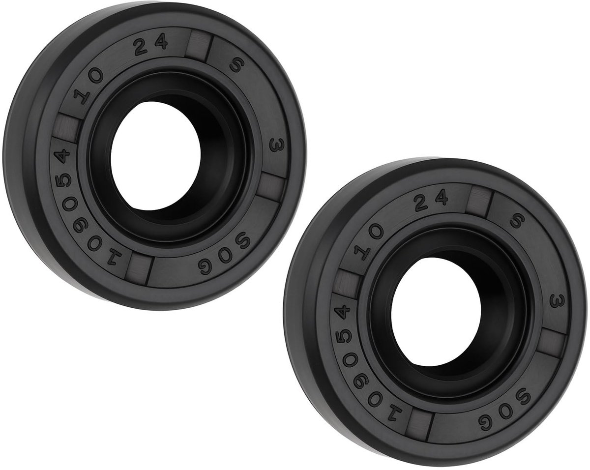 Dailygoods- Waterpompas Seal - 2 Stuks - Rubber - Buitendiameter 24mm - Binnendiameter 10mm - Dikte 6mm - Compatibel met KTM 450 EXC EU 2009-2011 - Afdichting
