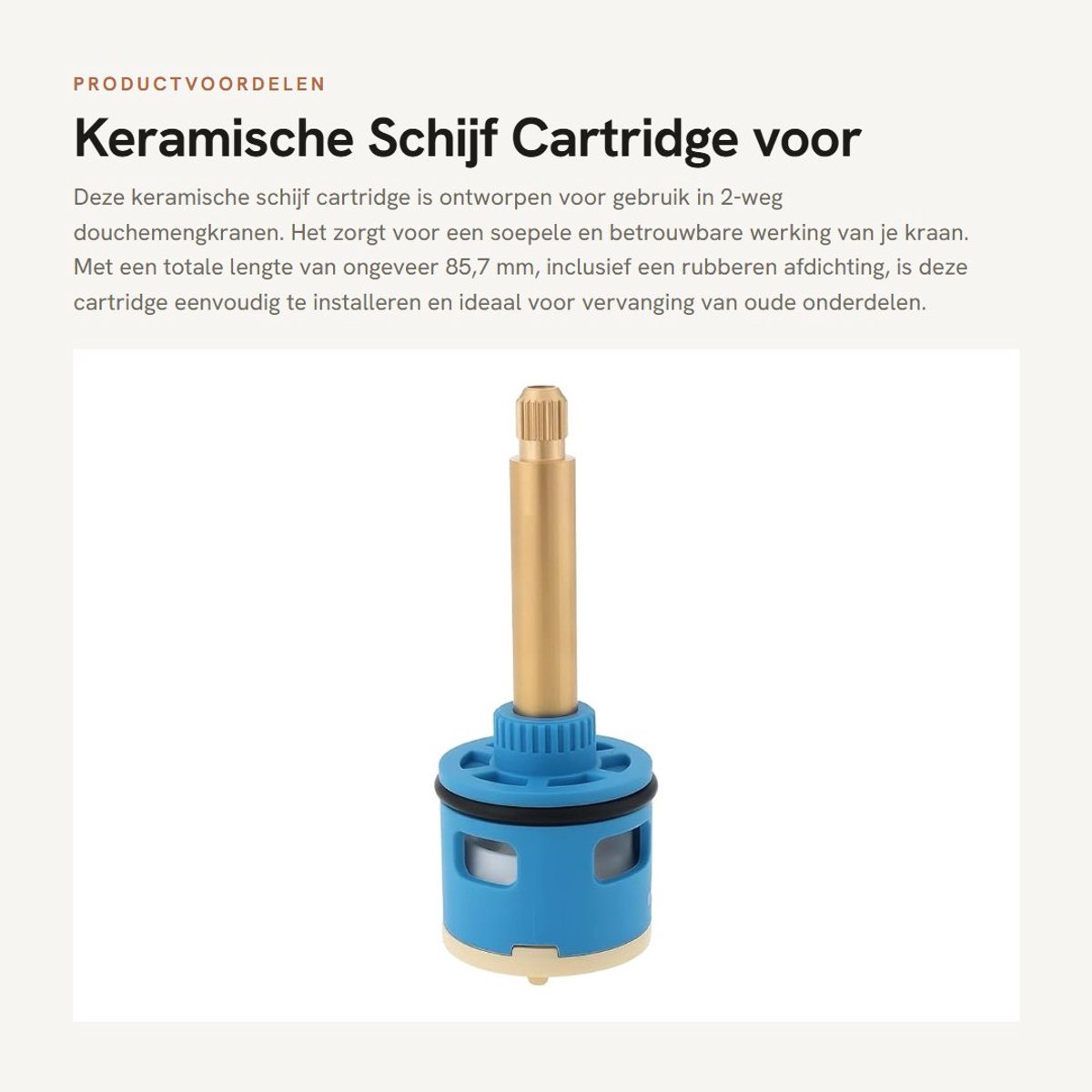 Dailygoods - Keramische Schijf Cartridge voor Douchemengkraan