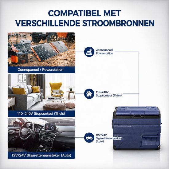 Compressor Koelbox met WiFi App-bediening - Elektrische Koelbox 46L Draagbaar — afbeelding 5