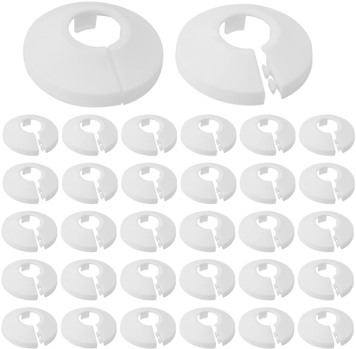 Dailygoods- Radiatorbuisafdekking 30 Stuks - Decoratieve Buisafdekkingen - PVC - Buisafdekking - Verwarmingsbuis-Rozetten - Binnendiameter 17 mm - Buisrozet