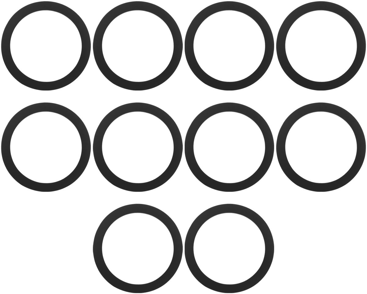Dailygoods- Rubber Afdichtingen 10 Stuks - Platte Afdichtingen - Dichtingsringen Sanitair - Buitendiameter 45 mm - Binnendiameter 36 mm - Dikte 2 mm - Afdichtingsringen