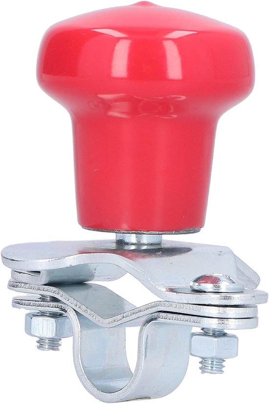 Stuurwiel Knop Spinner Bal voor Auto en Tractor - Metalen Spinner met Felrode Kleur, Eenvoudige Installatie en Universele Compatibiliteit van Merkloos — afbeelding 3