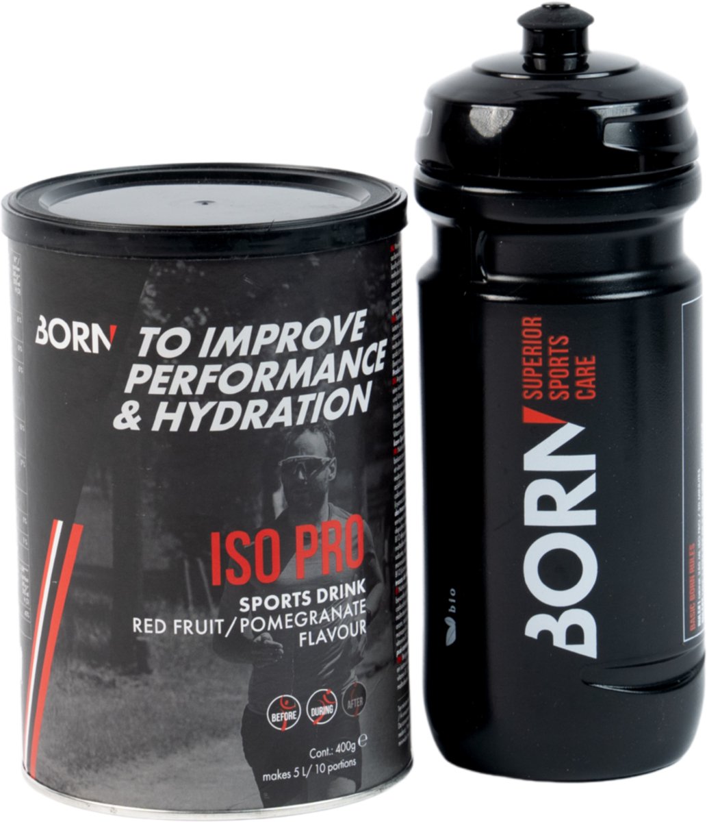 BORN ISO PRO RED FRUIT/POMEGRANATE CAN 400g + FREE BOTTLE PROMO