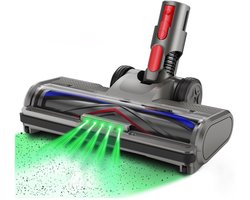 Stofzuigerborstel - Zuigmond Geschikt voor Dyson Steelstofzuiger V7/V8/V10/V11/V15/G5 - Vloerzuigmond - Stofzuigermondstuk - Stofzuigeraccessoires - Met LED Lampen - Zwart