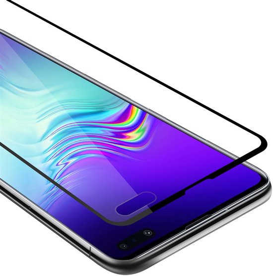 Cadorabo Film de blindage plein écran pour Samsung Galaxy S10 5G - Film de protection en TRANSPARENT avec NOIR - Verre de protection d'écran trempé (trempé) en dureté 9H avec 3D Touch