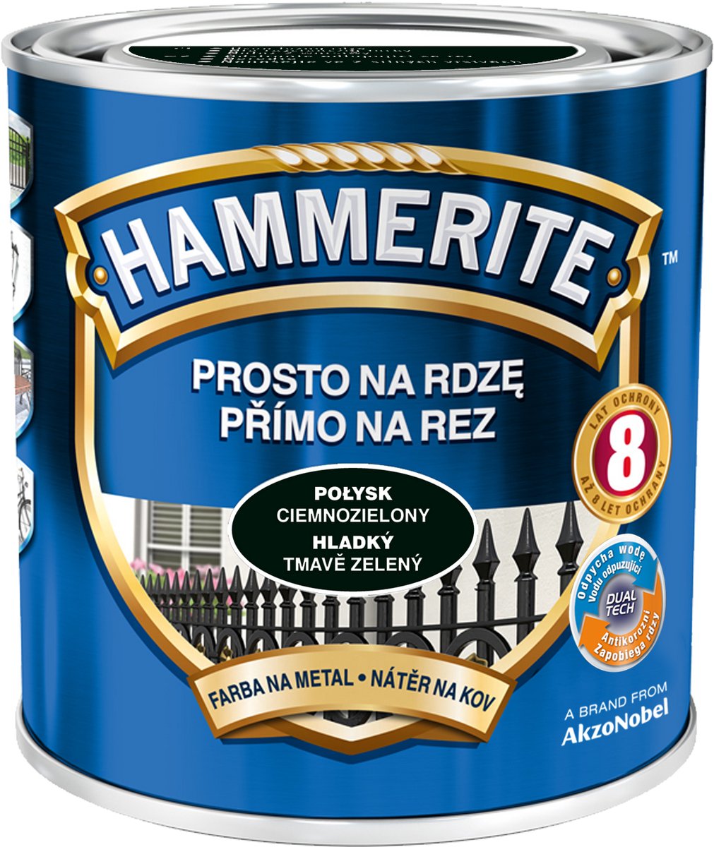 Hammerite Direct roest glad 2,5 l, donkergroen