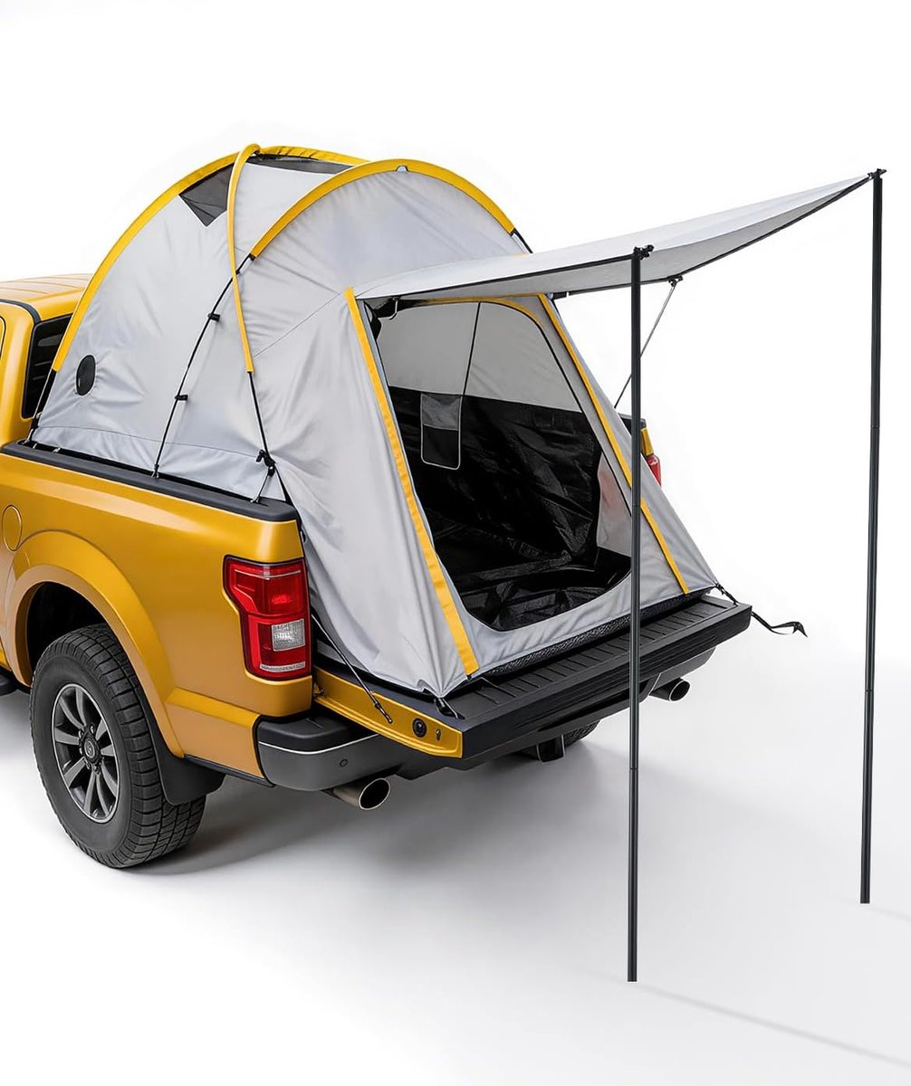 Danky Auto Campingtent-Tent Voor Auto-Pickup Tent 210D Oxford - Laadbak Luifel Waterdicht UV-bestendig met Steunpoten - 210×165×170cm - Incl. Luifelstokken