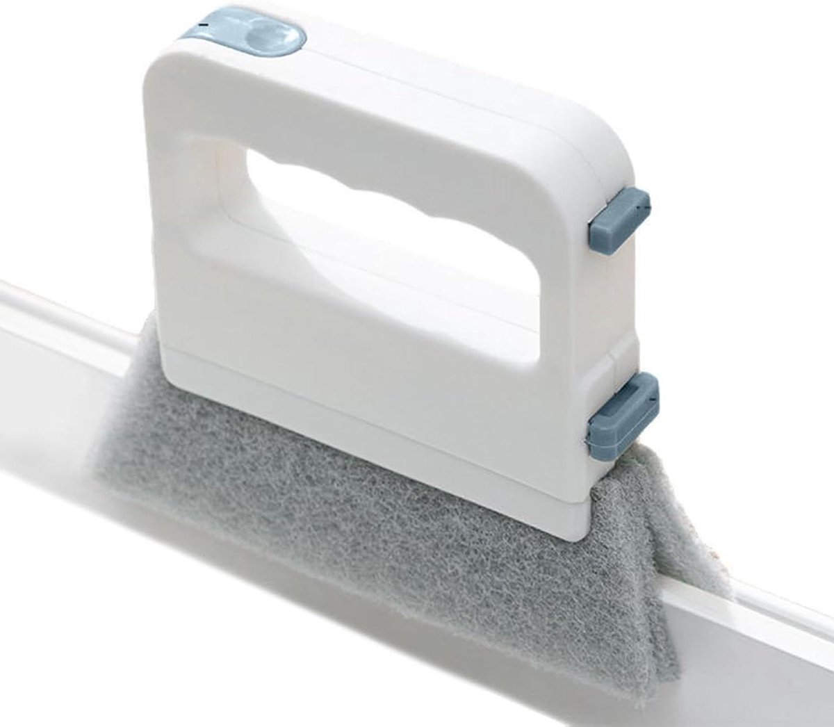 Raamrailreiniger - Schoonmaakborstel Raamrails - Snel Vuil Verwijderen - Ergonomische Antislip Grip - 135 x 112 x 1 cm - Blauw