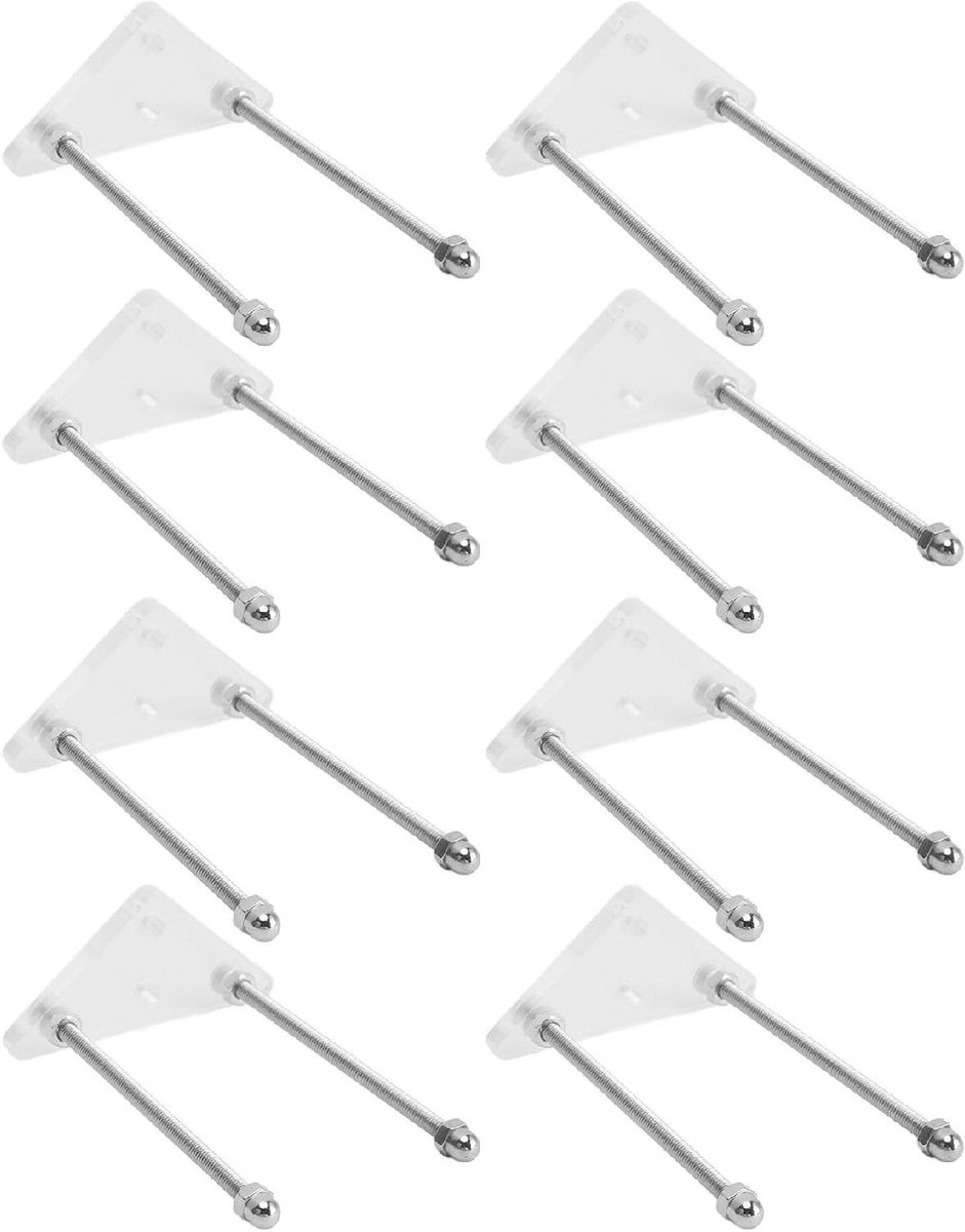 Skateboard Muurbeugel Hanger Displayrek Skateboard Opslag Acryl Materiaal 8 stuks Transparant