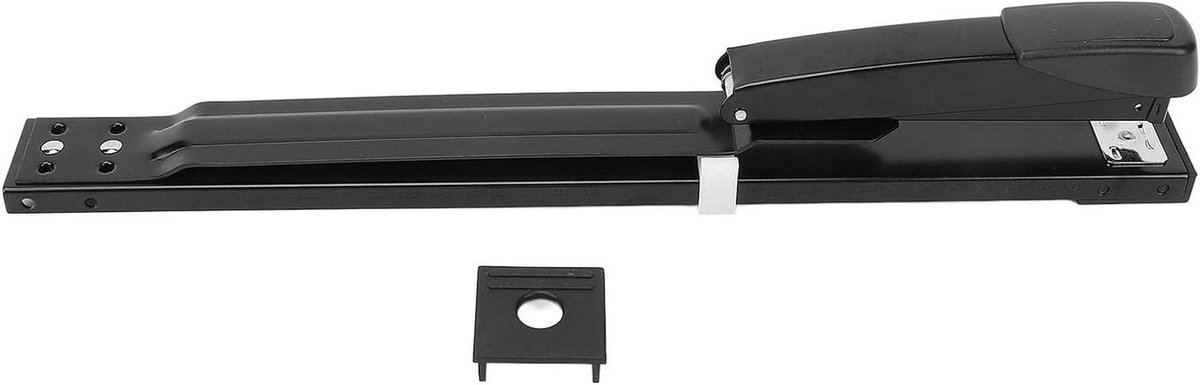 Nietmachine Lange Arm - Handnietmachine Bureau - Documenten Binden - 39 cm Bereik - 20 Vellen - Zwart