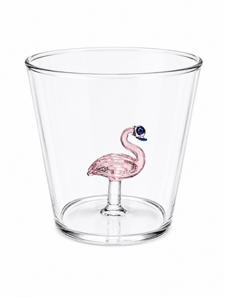 Basic Culinair Drinkglas met Dier – Flamingo - 350 ml
