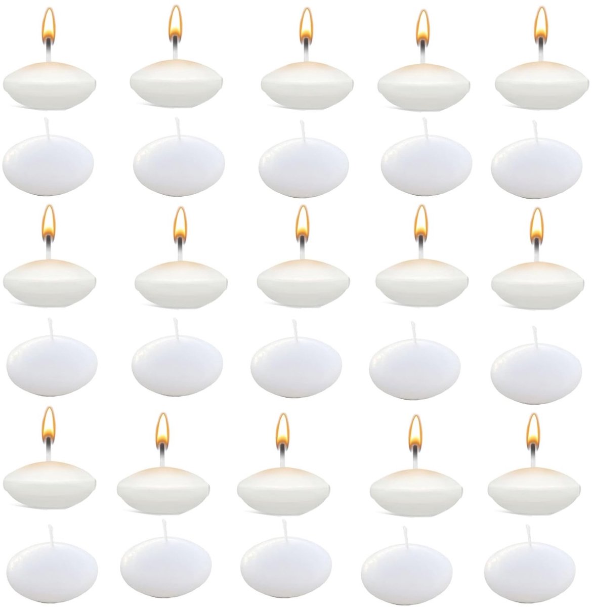 Dailygoods- Zwemkaarsen 30 Stuks - Premium Drijvende Kaarsen - Decoratieve Kaarsen - Warme Kaarsen - Voor Bruiloften/Feesten - Afmetingen 3,8 x 1,5 cm