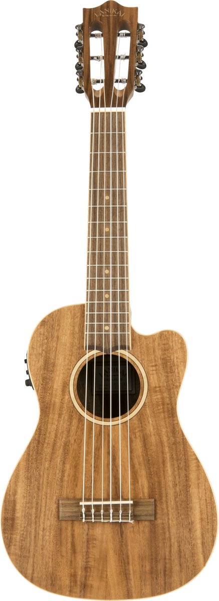 LANIKAI LKUACST-CEG Gitaarlele, Acacia Solid Top-serie, cutaway, voorversterker, t