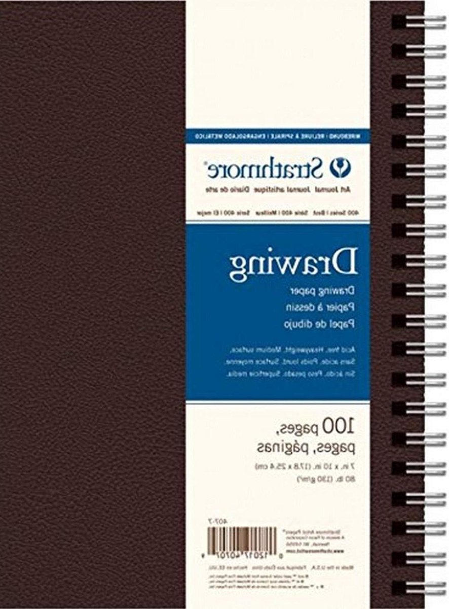 Tekening Journal - Schetsboek Wirebound - Artistiek Creëren - Zwart Papier - 7 x 10 inch - Zwart