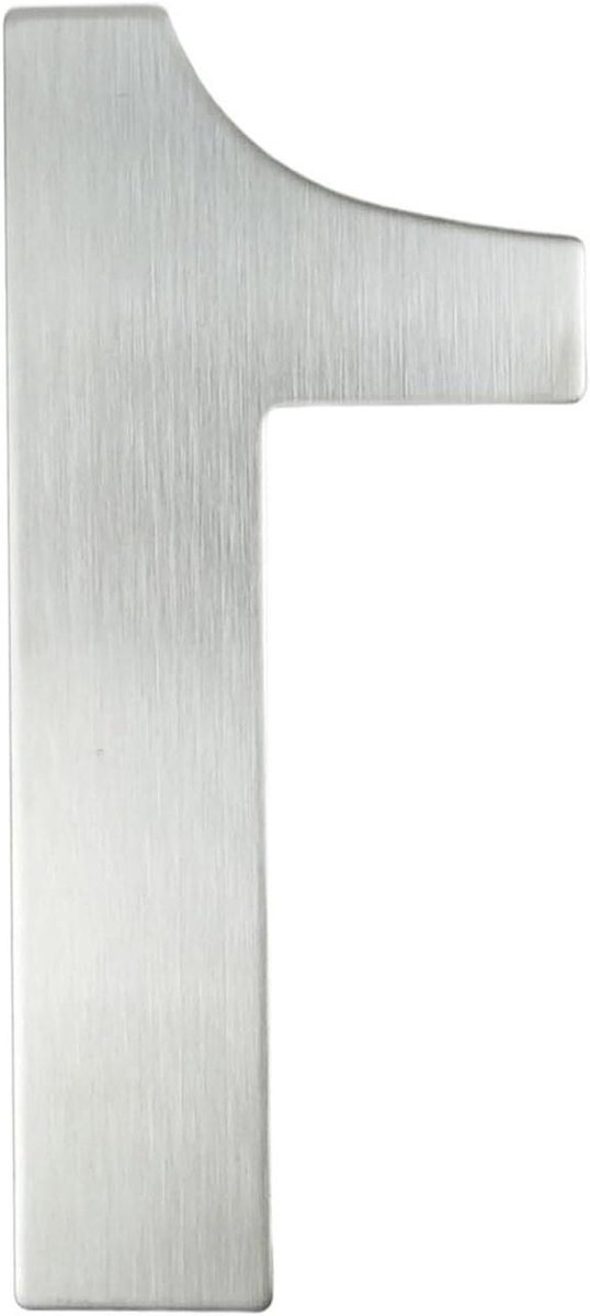 Huisnummer RVS - Adresnummer Deurnummer - Huis Identificatie - Drijvend Ontwerp - 15 cm - Zilver