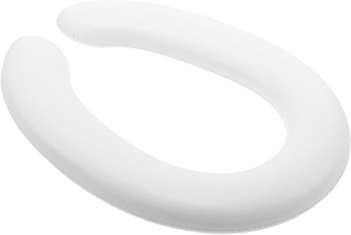 Kindertoiletbril Kussen - Potje Stoel Hoezen - Zindelijkheidstraining - Zacht PU Materiaal - 28 x 22.5 x 3 cm - Wit