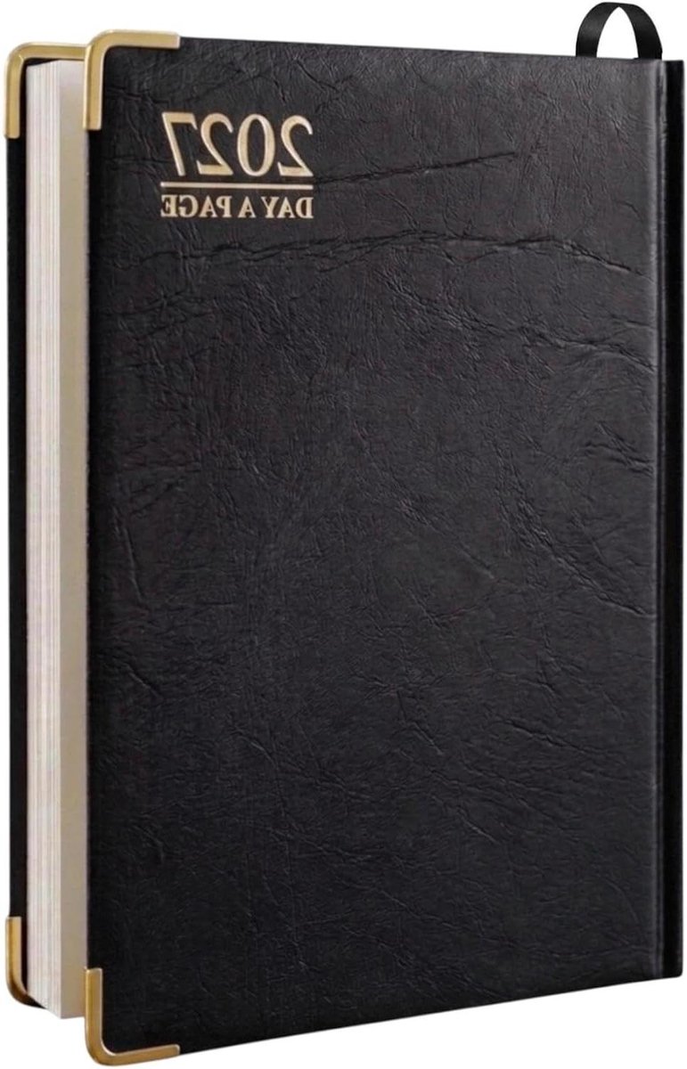 Dagboek Hardback - Agenda Planner - Professioneel Gebruik - Pagina Per Dag - A4 A5 A6 - Zwart