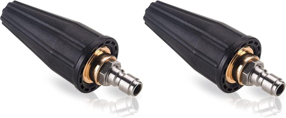 Hogedrukreiniger Mondstuk - Turbo Mondstuk Roterend - Terras Reinigen - Krachtige Slag - 2000 PSI 2.5 Opening - Zwart