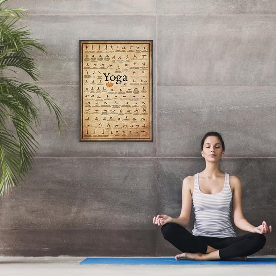 Yoga Poster - Fitness Gids - Thuistraining - Geïllustreerde Houdingen - 30 x 40 cm - Meerdere Kleuren — afbeelding 2
