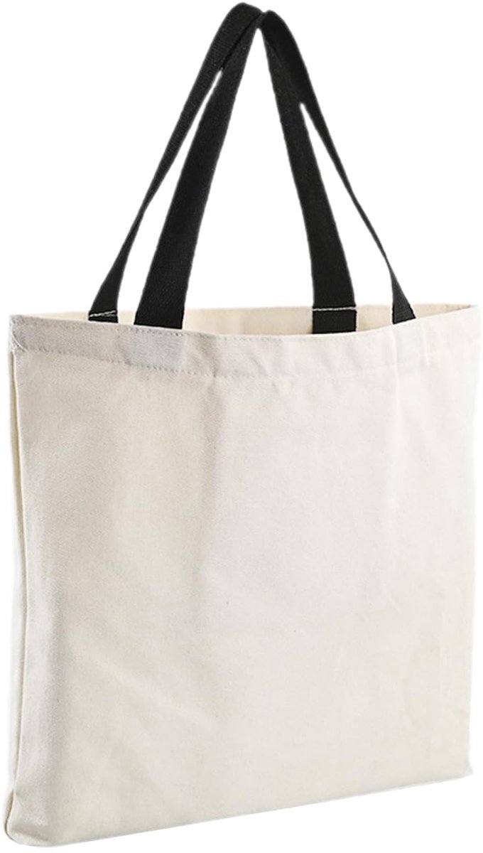 Dailygoods- Boodschappentas met ruime capaciteit - Herbruikbare tas - Schoudertas - Handtas - Stoffen tas - 35 x 40 cm - Duurzaam materiaal - Canvas Tas