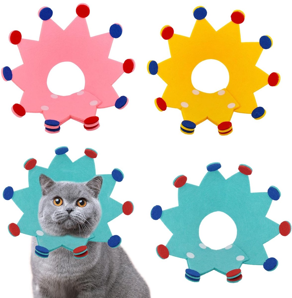 Dailygoods- Beschermende Halsband Zacht - Herstelhalsband - Kattenkegel - Duurzaam - Lichtgewicht - Voor Gewonde Huisdieren