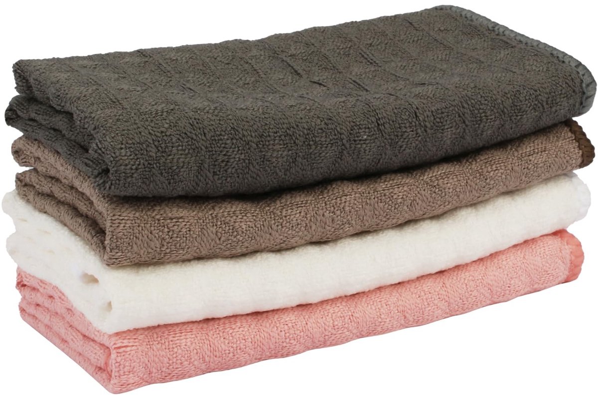 Dailygoods- Theedoeken 4 Stuks - Microvezel Keukendoeken - 30x30 cm - Wasbaar - Hoog Waterabsorptievermogen - Duurzaam en Zacht - Schoonmaakdoeken