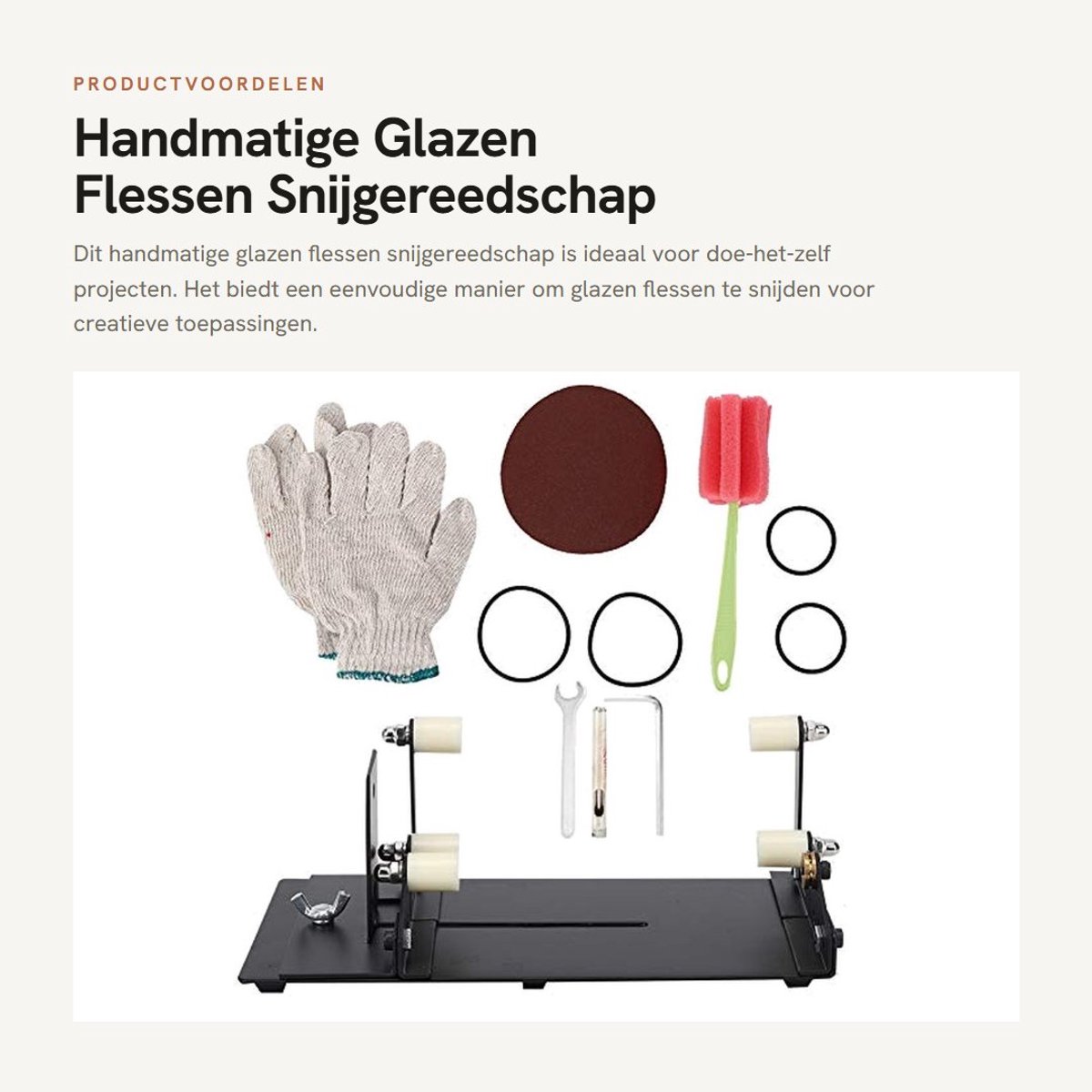 Dailygoods - Handmatige Glazen Flessen Snijgereedschap voor Doe-het-zelf