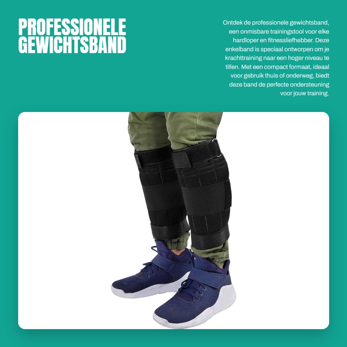 Dailygoods- Gewichtsband Professionele Krachttraining - Enkelband - Weerstandsbanden - Fitness Elastiek - Weerstandsbanden Set - Ideaal voor Hardlooptraining - Weerstandsband