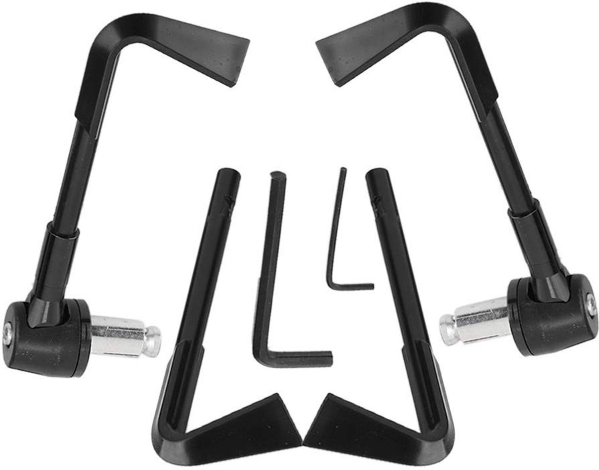 Dailygoods- Motorhandgreepbeschermer Gloednieuw - CNC Motorfietsrembeschermer - Aluminiumlegering/Kunststof - Geschikt voor 22 mm Stuur - Inclusief 2 Remhendels - 215 g Gewicht - Rembeschermer